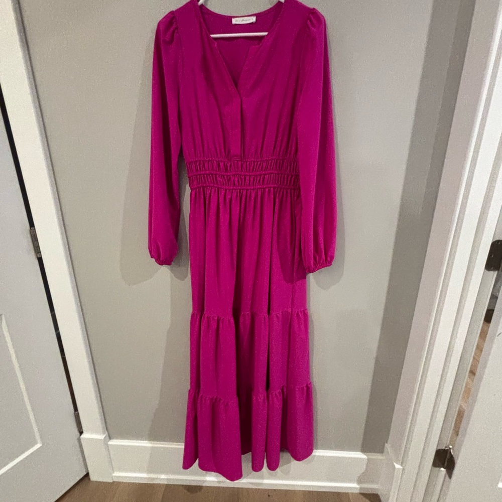 Elegant Pink Maxi Dress